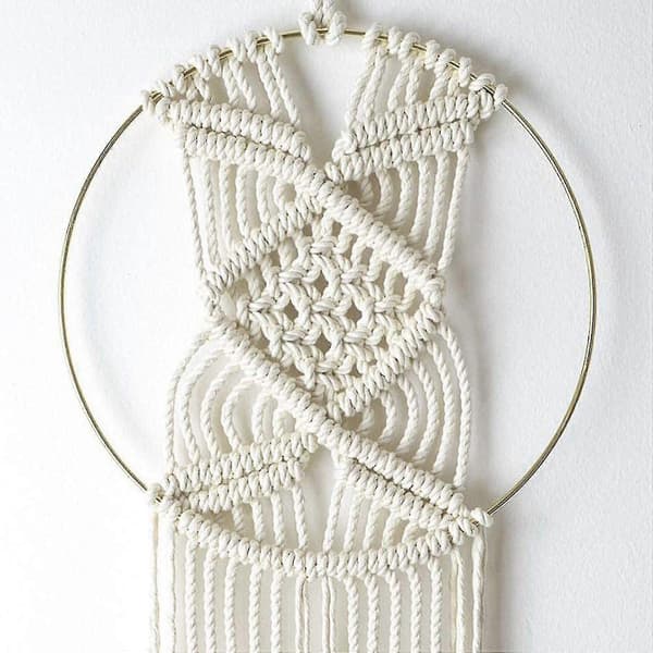 12 stk. 10 cm Macrame Ringe Blomster Ring Håndværksringe Macrame