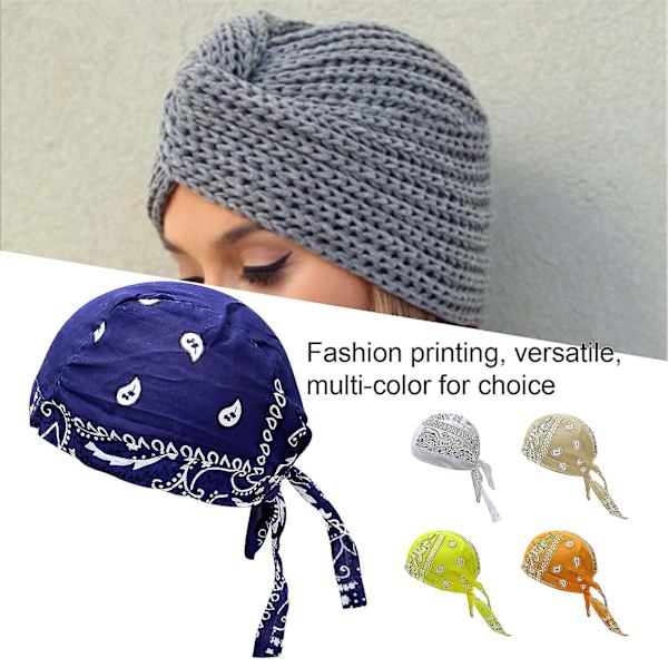 Multi hip hop-puuvillainen print Pirate Bandana Beanie Streetwear Paras joululahja Light Grey