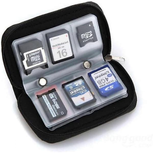 Memory Card Opbevaringsetui, SD Memory Card Etui, Egnet Til SD Og SDHC Kort (22 Slots) GNB