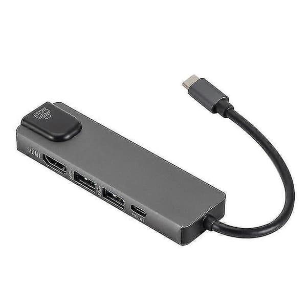 5-i-1 USB Type C Hub Adapter Dock med 4K HDMI PD RJ45 Ethernet LAN Lading