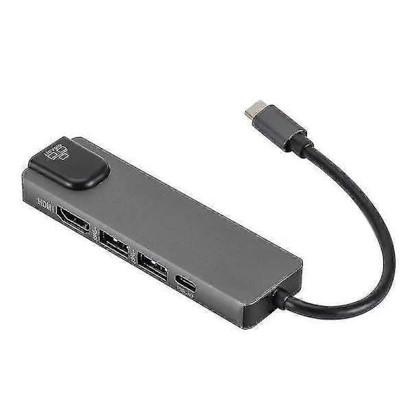5-in-1 USB Type C -keskitinadapteri telakalla, jossa 4K HDMI PD RJ45 Ethernet LAN -lataus