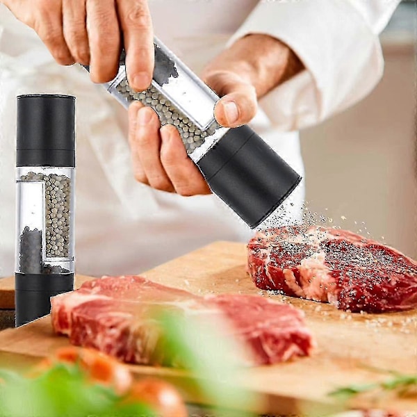 Salt- og Peberkværn Combo til Køkken og Spisestue, 2 stk. Sort