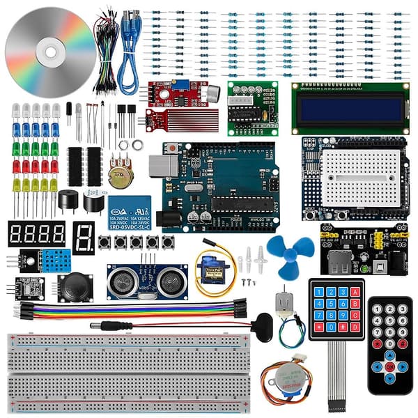 Super Starter Kit för SET R3 Breadboard / Stegmotor / SG90 Servo / 1602 LCD