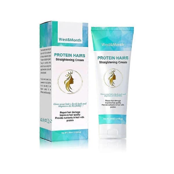 Protein Hårrettingskrem, Silk & Gloss Protein Rettingskrem for Krøllete Hår, 60ml 3PCS