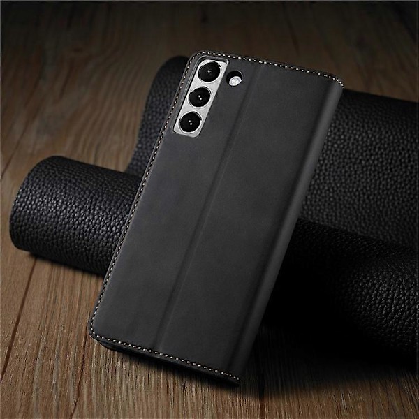 FORWENW Kompatibelt för Samsung Galaxy S23+ Hudvänligt Läder Mobiltelefonfodral Ställ Fantasy Series Flip Plånboksfodral Black