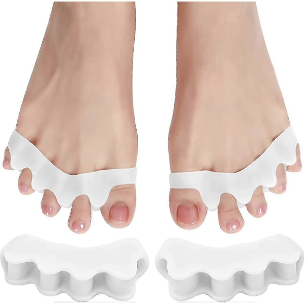2 Paria Silikonivarvaserottimia, Varpaiden Suojaus, Hallux Valgus -Korjaus