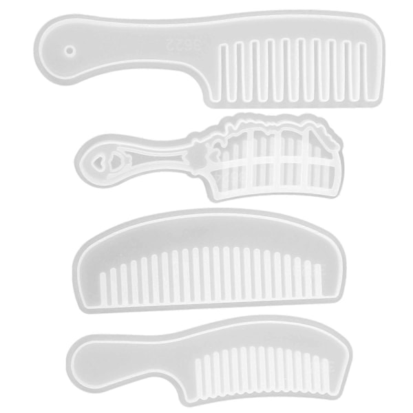 4 stk. Silikoneforme Kamfremstillingsforme DIY Kamforme Kam Silikoneforme til Hjemmet
