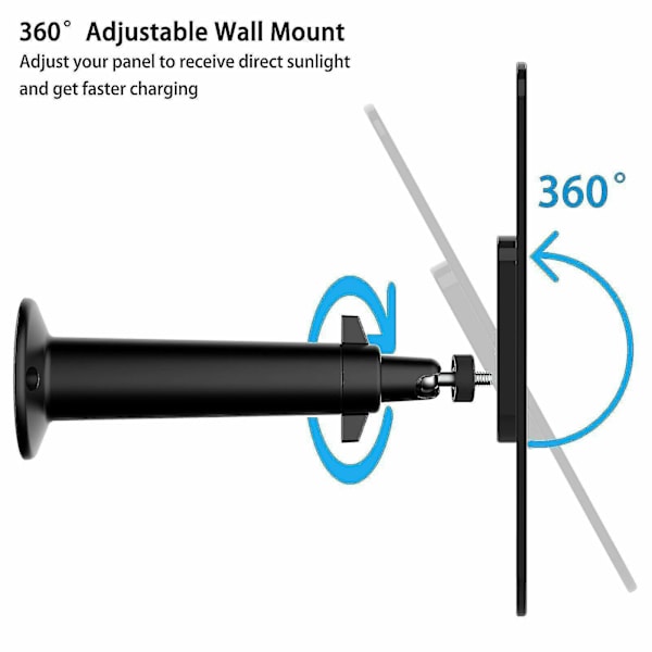 Solcellepanel for Arlo Ultra/ultra 2/pro 3/pro 4/pro 3 Floodlight/go 2 4w