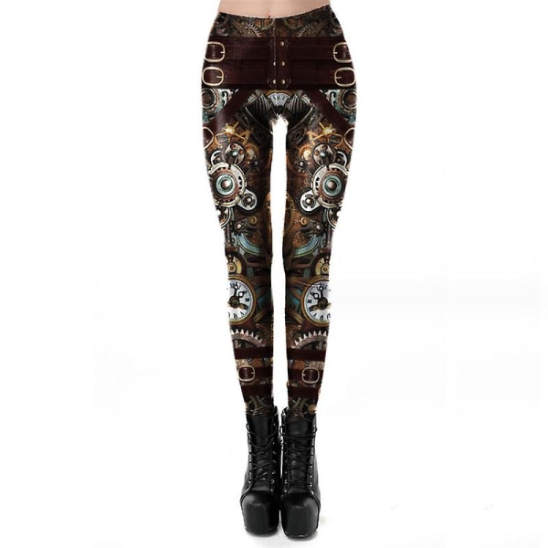 Skelett Halloween Legging för kvinnor Ultra Soft Pants Cosplay Kostym style 7 M