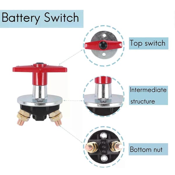 1500 Amp Fastnøgle Batteri Isolator Afbryder Kill Switch 12V / 24V Kraftig Elektrisk Kontakt