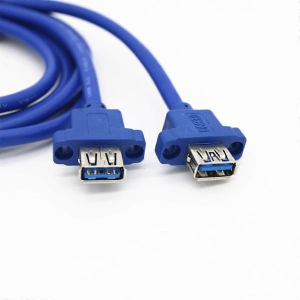 5 Gbps 20-pin til dobbelt USB 3.0 han PC-bundkort baffel linjeledning skruepanel