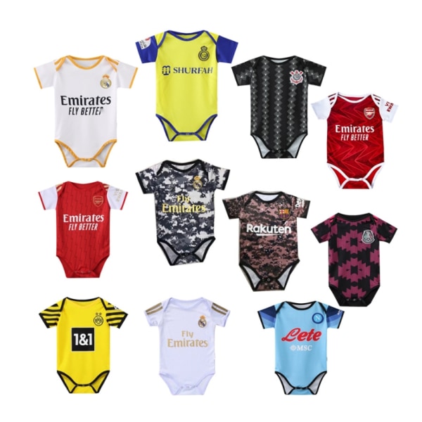 23-24 Real Madrid Arsenal Paris baby fodboldtrøje Argentina Portugal baby kravlende onesie 24Manchester United home Size 9 (6-12 months)