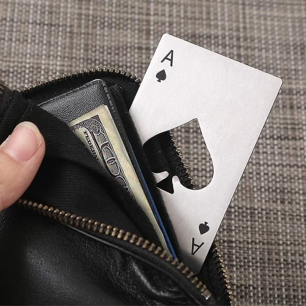 Ace Of Spades Pullonavaaja Luottokortin Kokoinen Taskuun