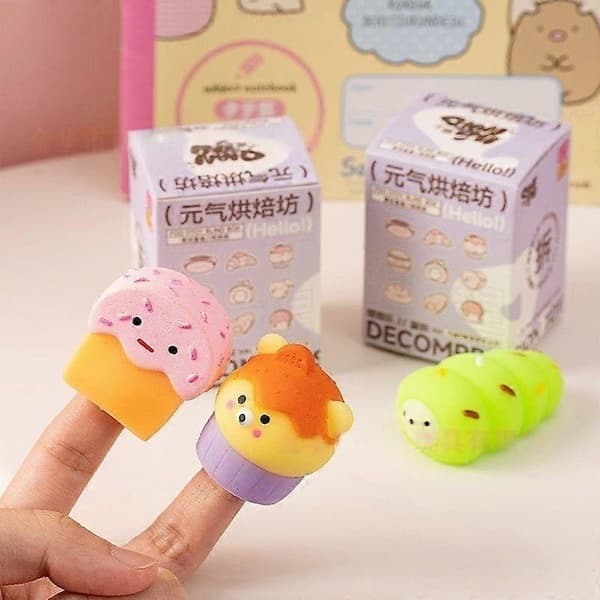 4/8/12 STK Tilfældig Blandet Farve & Stil Bageri Squishy Blind Boks, Sød Kage Stressaflastende Fidget Legetøj Til Børn B 4PCS