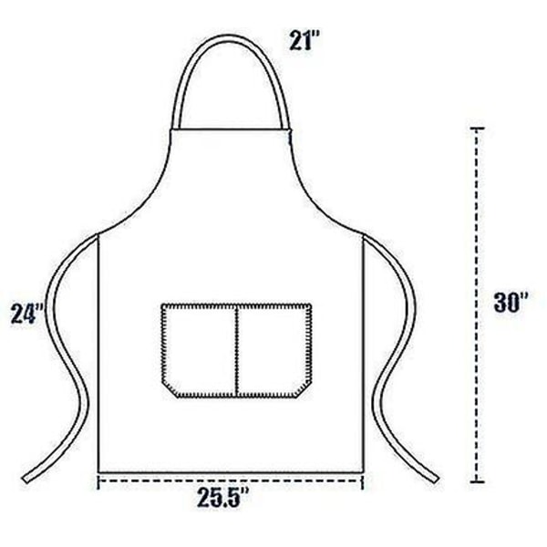 12 st Enfärgade Haklappsförkläden Med 2 Fickor Unisex Kommersiellt Förkläde Bulk