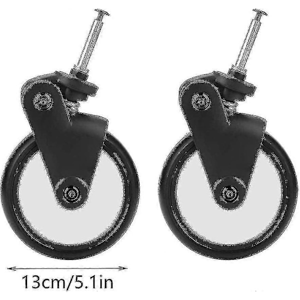 Gummihjul Baby Klapvogn Udskiftning For-/baghjul Yoya Vovo Trolley Tilbehør (1 Par For)