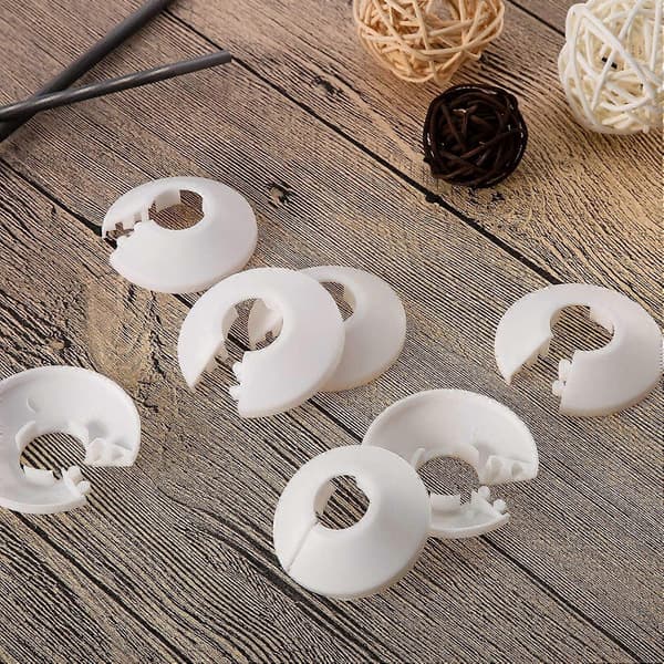 8 Stycken Radiatorrör Vit Kåpa Vit Plast för 16 mm Diameter Rör