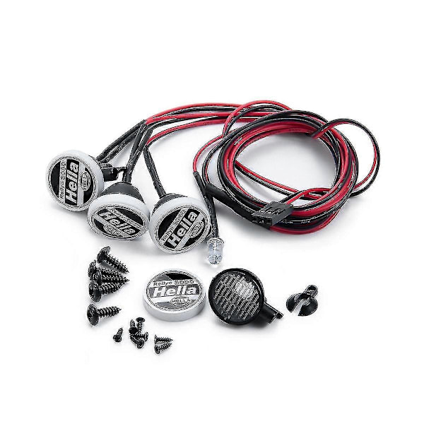 4st LED-lampor Kit Strålkastare Spotlight För Axial Scx10 Wraith Rr10 Trx4 Trx6 1/10 Rc Crawler Bil