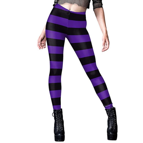 Crossover-leggings för kvinnor för kvinnor med hög midja, mjuka printed style 4 XL