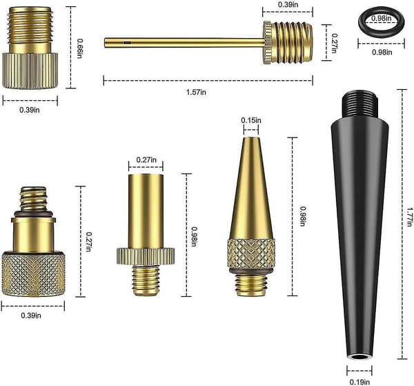 24 st Mässing Cykelpump Adapter Set - Ventiladapter Konverteringskit
