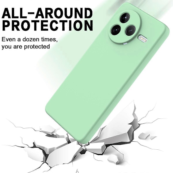 Kompatibel med Xiaomi Poco F7 Pro 5G / Redmi K80 5G Cover Flydende Silikone Telefon Bagside Cover med Håndrem Green