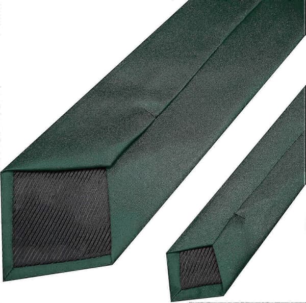 Enfärgad slips herrslips för affärer och bröllopsfest Dark Green