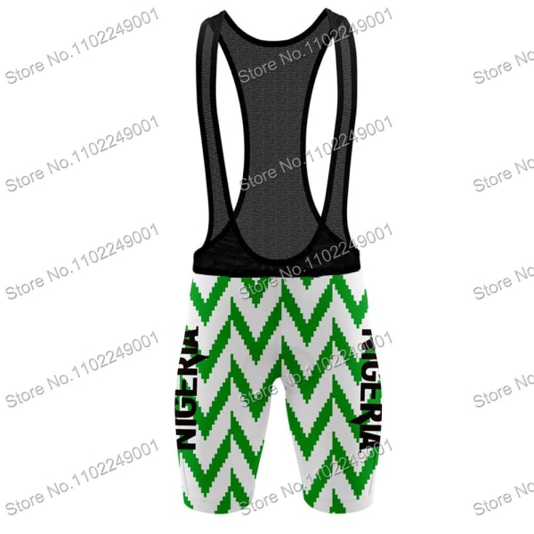 Nigeria Cykelkläder Sommar Cykling Kortärmade Jersey Set Herr Road Bike Shirt Kostym Cykel Bib Shorts MTB Sportswear 2 S