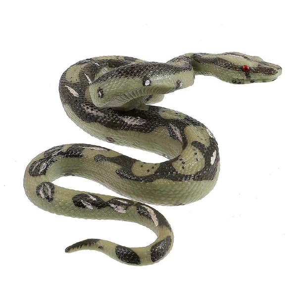 Amosfun Hög Simulering Python Modell Leksak Stor Realistisk Orm Halloween Knepig Läskig Spratt Skrämmande Orm Leksak