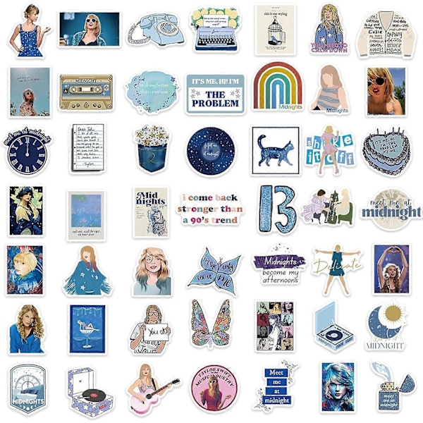 50 kpl Uusia Jeans-Tarroja Teineille Tytöille, Kylmät Kpop-Laulajan Vedenkestävät Vinyyli Tarrat Kannettavalle Tietokoneelle Vedenpulloille Puhelimelle Matkalaukulle Muistikirjalle Päiväkirjalle