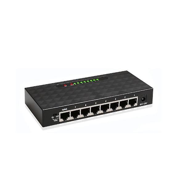 8-porttinen Ethernet Smart Switcher High Performance 1000mbps Verkkokytkin Rj45 Hub Internet Injector E