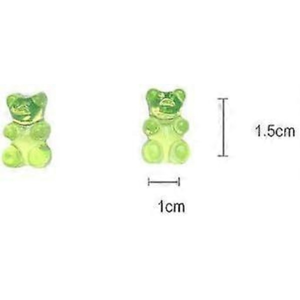 Heyone 8 Par Sett Fargerike Resin Candy Gummy Bear Dingle Øredobber Gave til Kvinner Jenter
