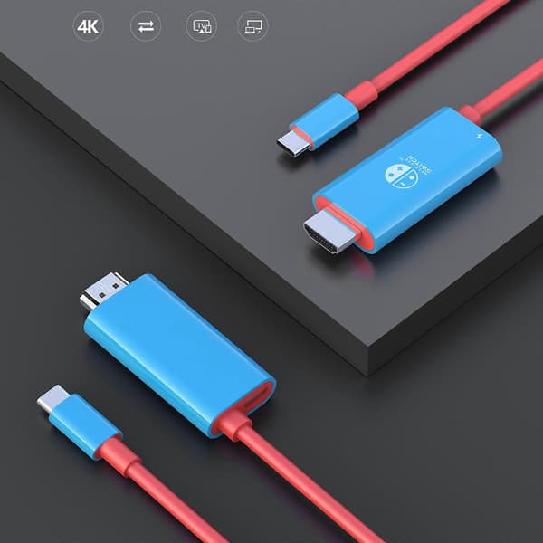 2M USB 3.1 Type C - HDMI-yhteensopiva adapteri Type C -kaapeli Switch-puhelimelle