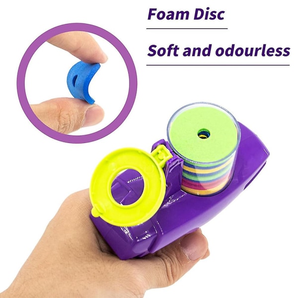 Foam Disc Launcher Zip Shot Shooter Disc Shooter Flygande tefat Disc Shooter Leksak purple