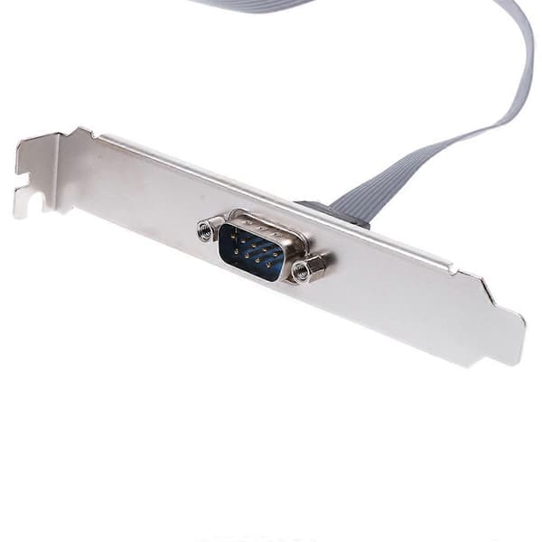 Moderkort Com Port 9Pin DB9 RS232 Flatkabel Kontaktfäste med Kabel