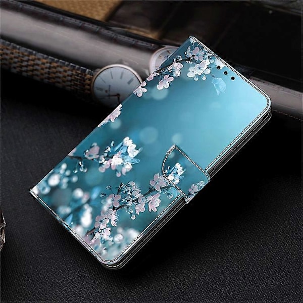 Yhteensopiva Samsung Galaxy A23 5G (Globaali versio) Nahkainen lompakkokotelo 3D-kuviolla ja jalustalla Plum