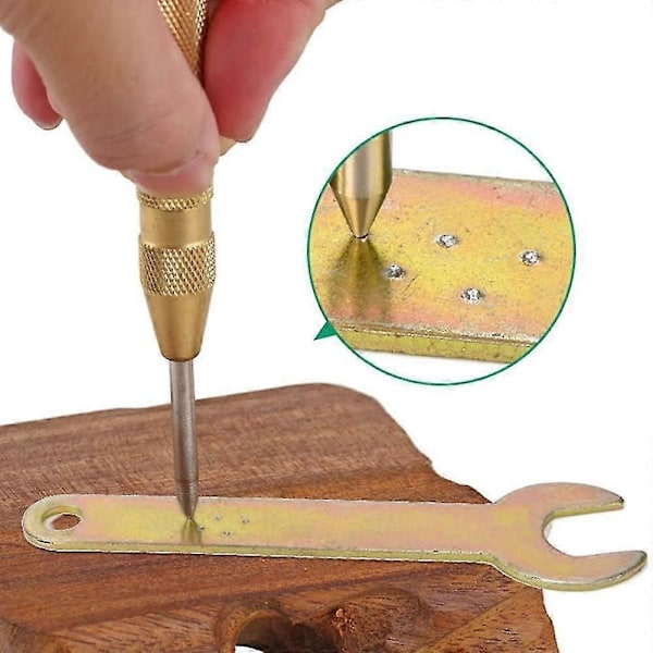 8 Delar Centreringsborrsats Med Automatisk Centerpunch, Självcentrerande Gångjärnsborr Hålslagare Träbearbetningsverktyg För 1/4'' Möbel Dörr ZNO