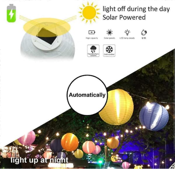 Solcellelykter til utendørs bruk, dekorative LED, for hage/bryllup?