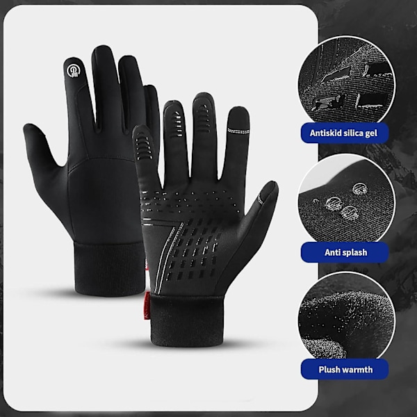 Thermohandz Lämpimät Hanskat, Thermo Handz Vedenpitävät Hanskat, Lämpimät Thermohandz Hanskat Kosketusnäytölle Juoksuun, Ajamiseen, Pyöräilyyn, Vaellukseen