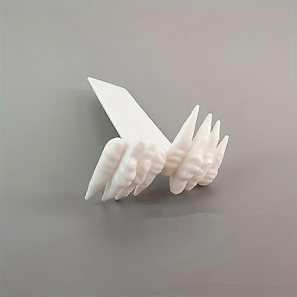 Dæmon Hånd Tag Plastik Hvid 11x5,5cm/4,3x2,2in