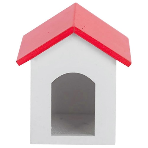 Miniatyr Modell Möbler Trä Röd Enkel Design Dockhus Scen 5.80X5.30X5.20CM 1Set