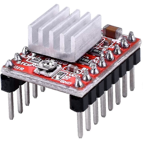 A4988 Stepper Motor Driver Modul + Køleplade Til 3D Printer Reprap