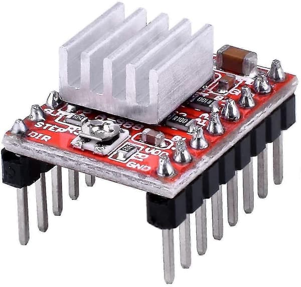 A4988 Steppermotordrivermodul + Kjøleribbe For 3D-printer Reprap