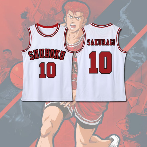 Anime Sakuragi Hanamichi Cosplay Slam Dunk Jersey Shohoku School Basketball Team Univor Urheiluasut Kaede Rukawa Cosplay-asu Dark Grey S