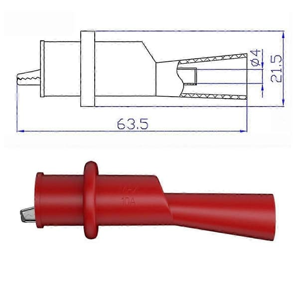 Kraftig Test Kit Wire Threading Probe Isoleret Wire Threading Clip Kit Break-Free Test Krog Alligator Clip A