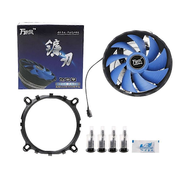 12 cm Blade Aluminium PC CPU Køler Blæser Til IIntel 775/1155 til AMD 754/A