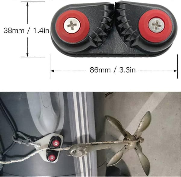 Seilbåt Kulelager Cam Cleat ABS Plast Anodisert Aluminium