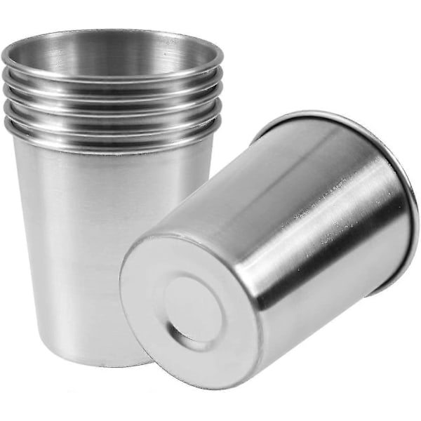 6-pack 230 ml rostfria, splittringsfria pintglas i metall