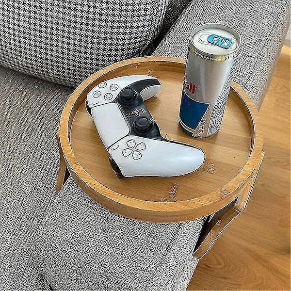 Sofa Armlæns Clip Type Rund Bambus Bakke Gave