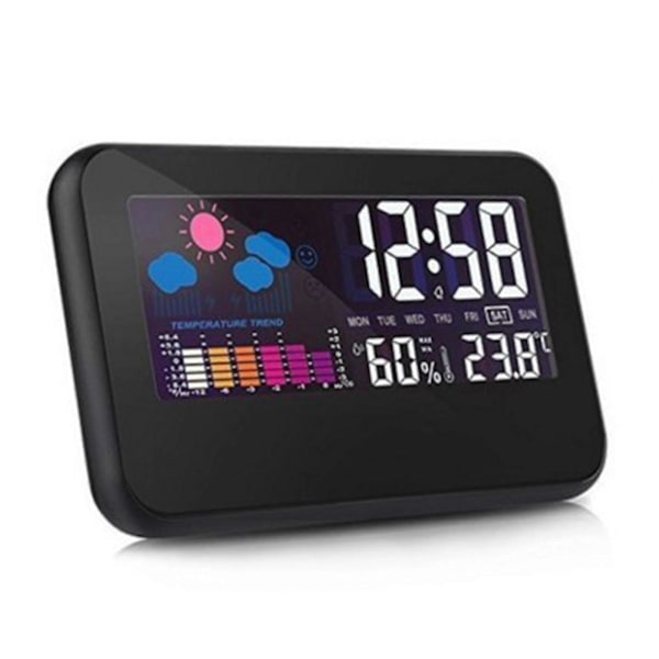 LCD Digital Vækkeur Bord Elektronisk Skrivebordsure Lyd Vækning til Tidsprojektorer Snooze Funktion til Hjemmet