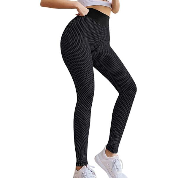 Tflycq Womens Stretch Yoga Leggings Fitness Löpgym Sport Full Längd Active Pants Black XXL